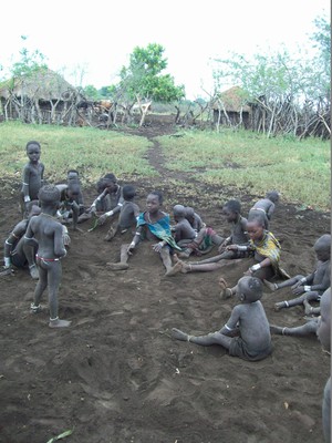 Mud drumming session