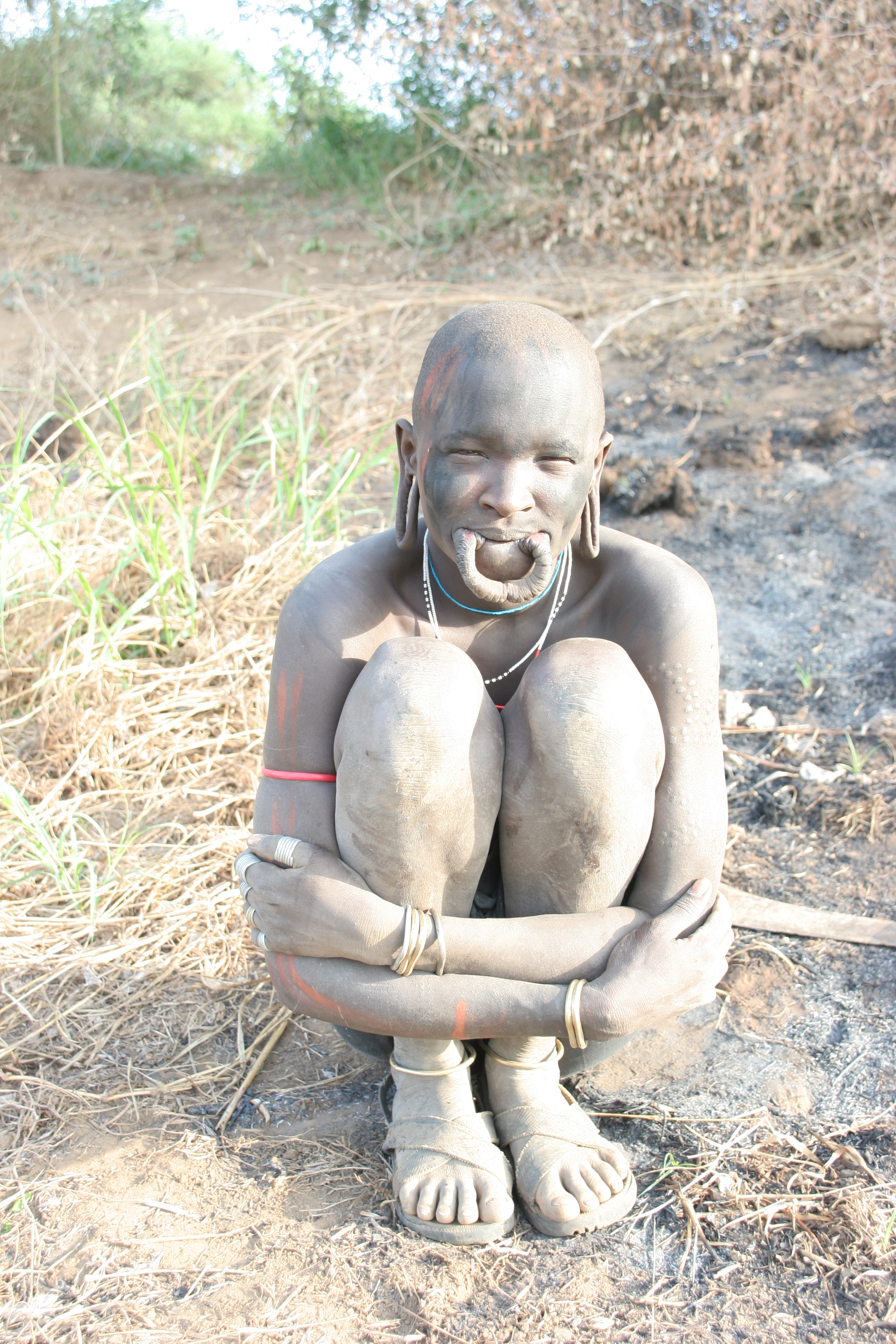 His wife after a healing ceremony